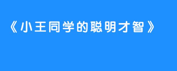 《小王同学的聪明才智》