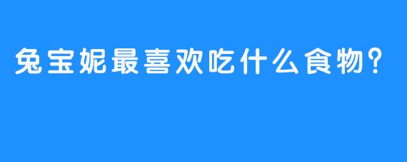 兔宝妮最喜欢吃什么食物？